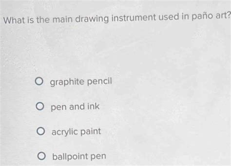 What is the main drawing instrument used in paño art? And why do pencils dream in graphite?